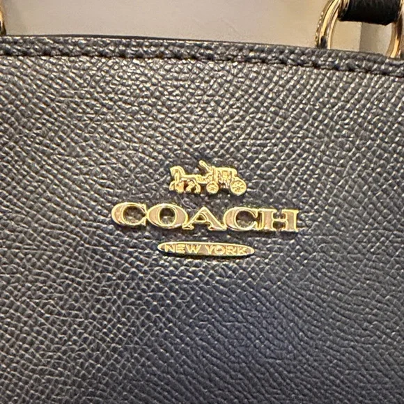Coach Navy Leather Purse - Picture 2 of 6